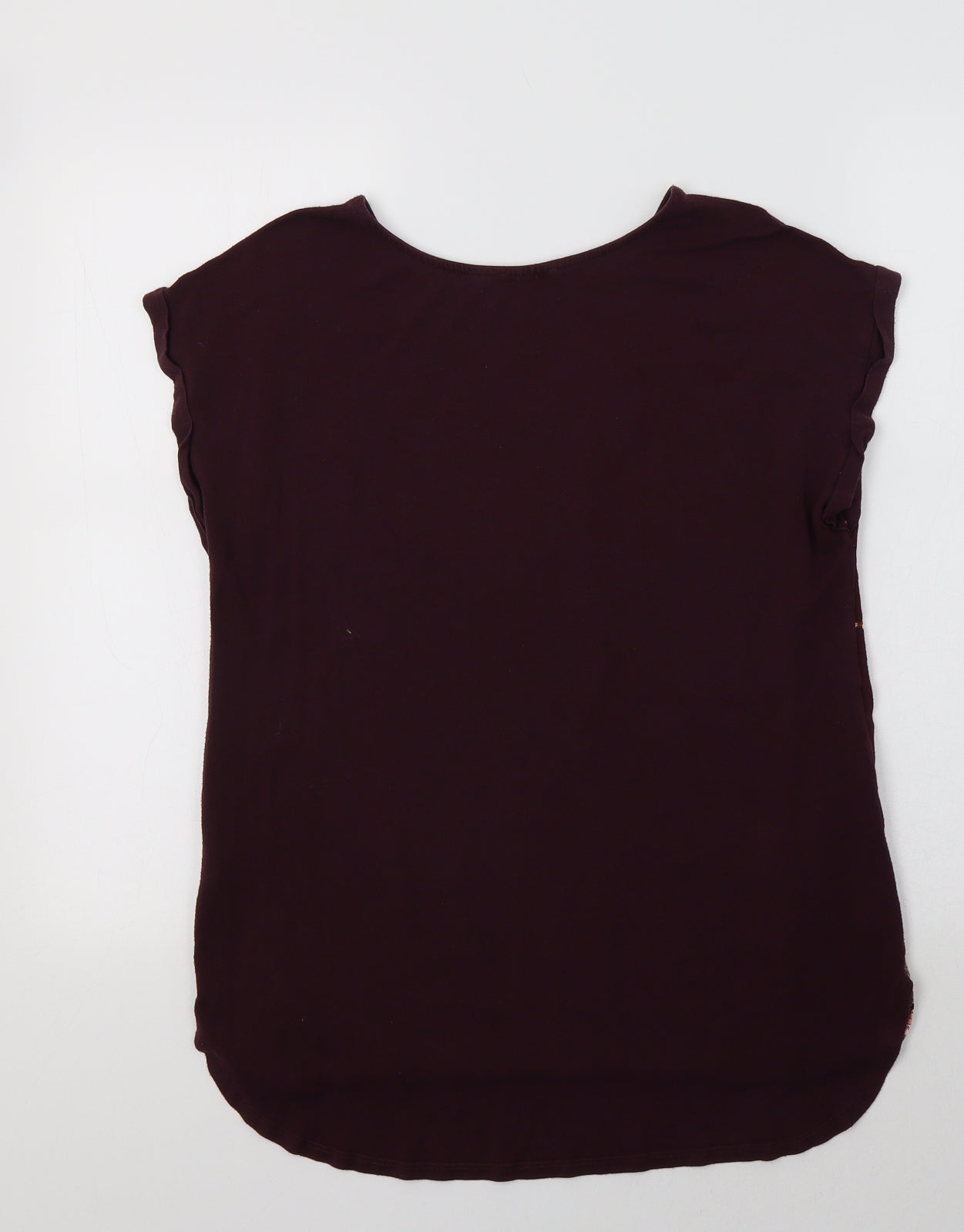 F&F Womens Purple Floral  Basic Blouse Size 10