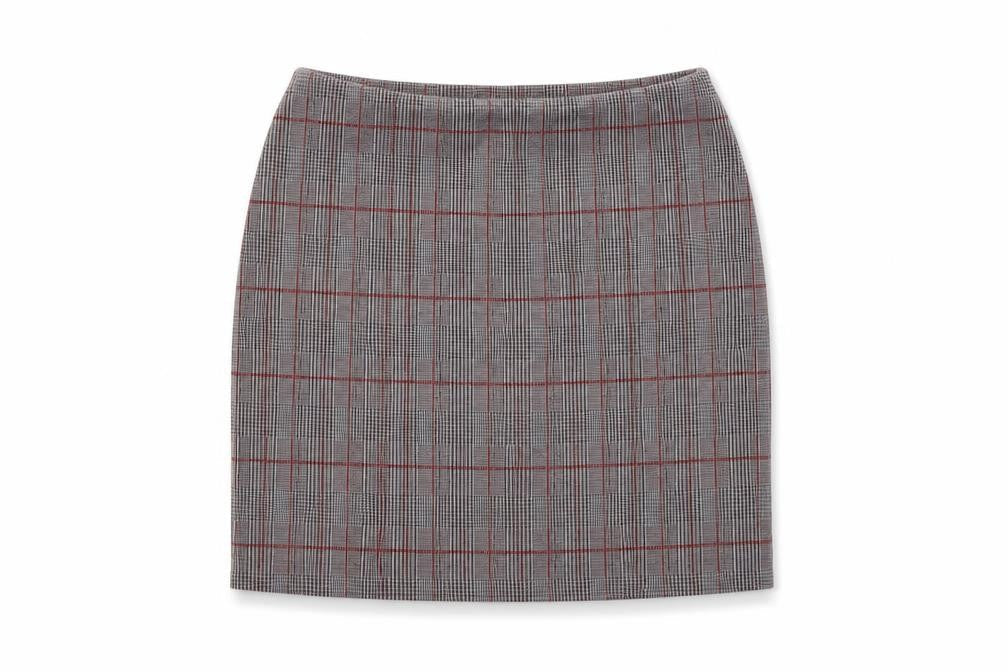 Lipsy Womens Grey Check  Mini Skirt Size 10