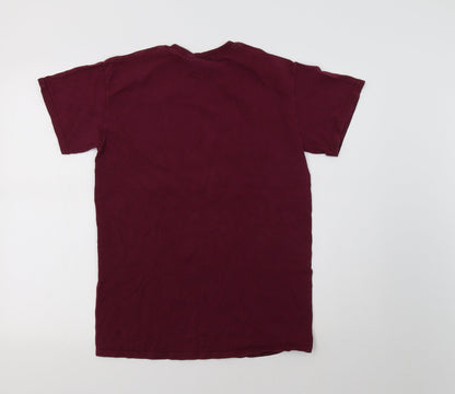 Womens UK Size S Gildan Purple Basic T-Shirt