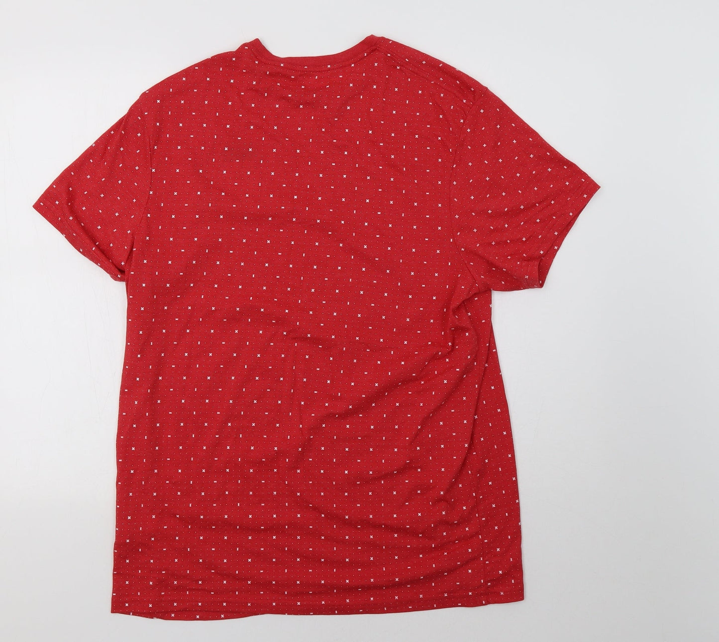 Primark Mens Red Geometric   T-Shirt Size XL