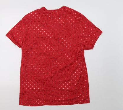 Primark Mens Red Geometric   T-Shirt Size XL