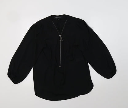 Forever Unique Womens Black   Basic Blouse Size S