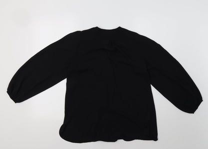 Forever Unique Womens Black   Basic Blouse Size S