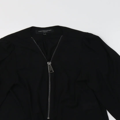 Forever Unique Womens Black   Basic Blouse Size S
