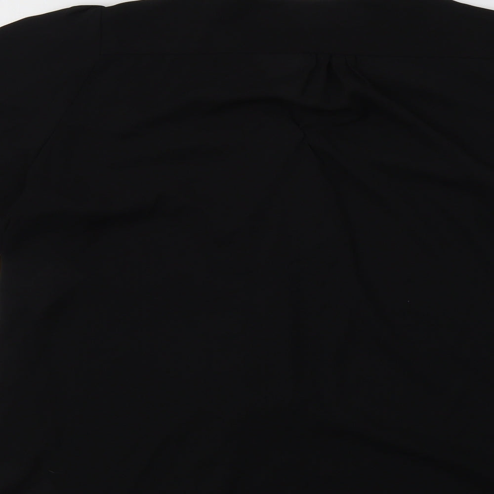 Forever Unique Womens Black   Basic Blouse Size S