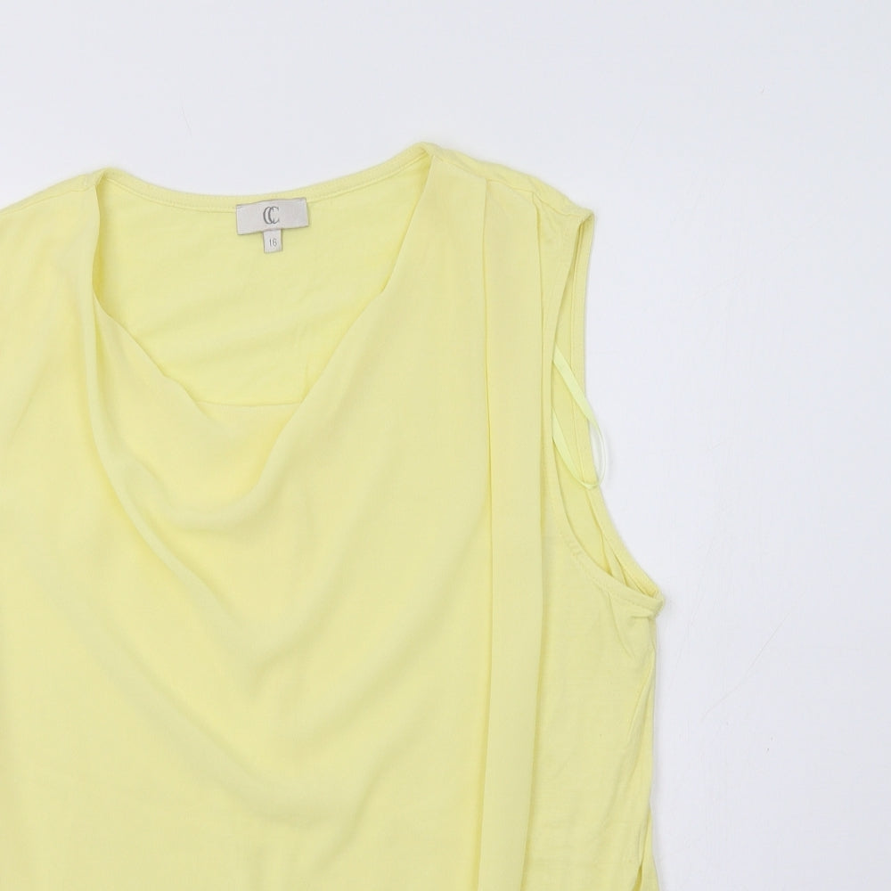 CC Womens Yellow   Basic Tank Size 16