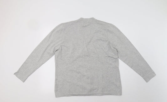 Womens UK Size L Marble Grey Pullover Jumper