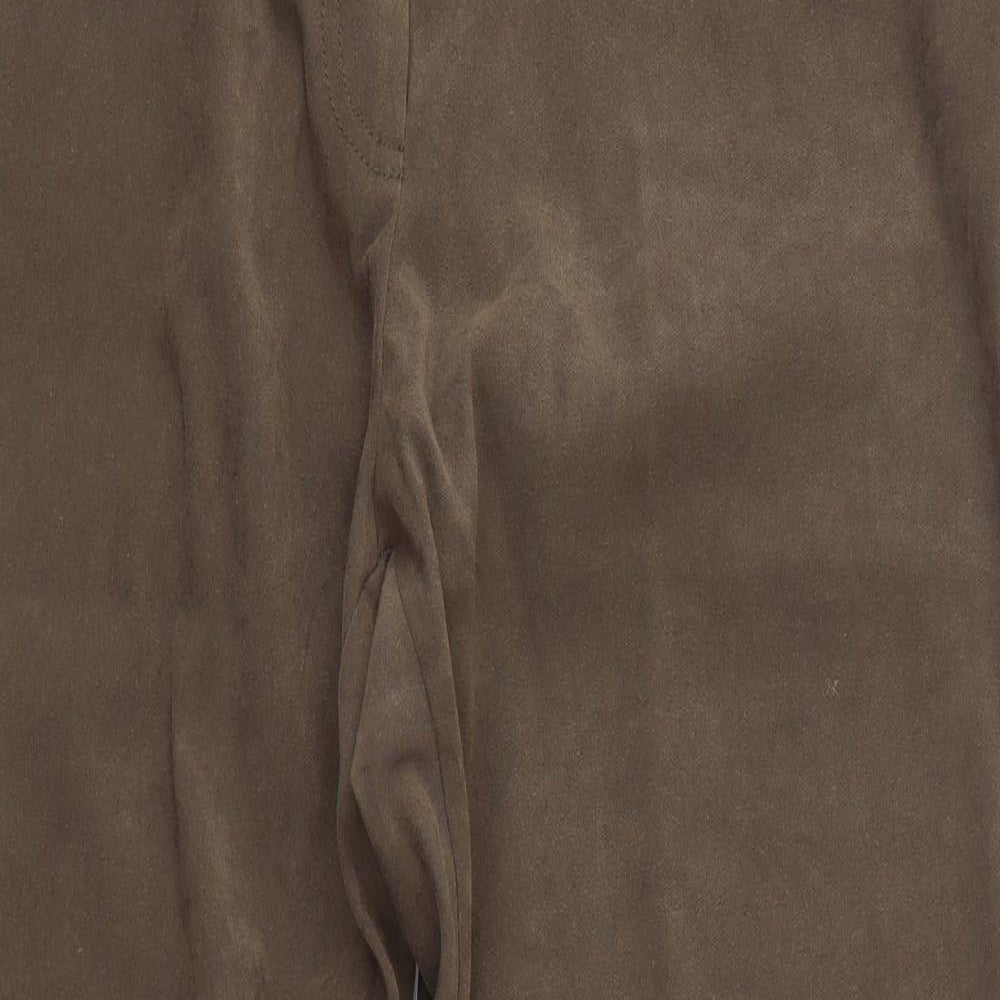 Womens UK Size 16 Casual Comfort Regular Fit Dress Pants Green Trousers