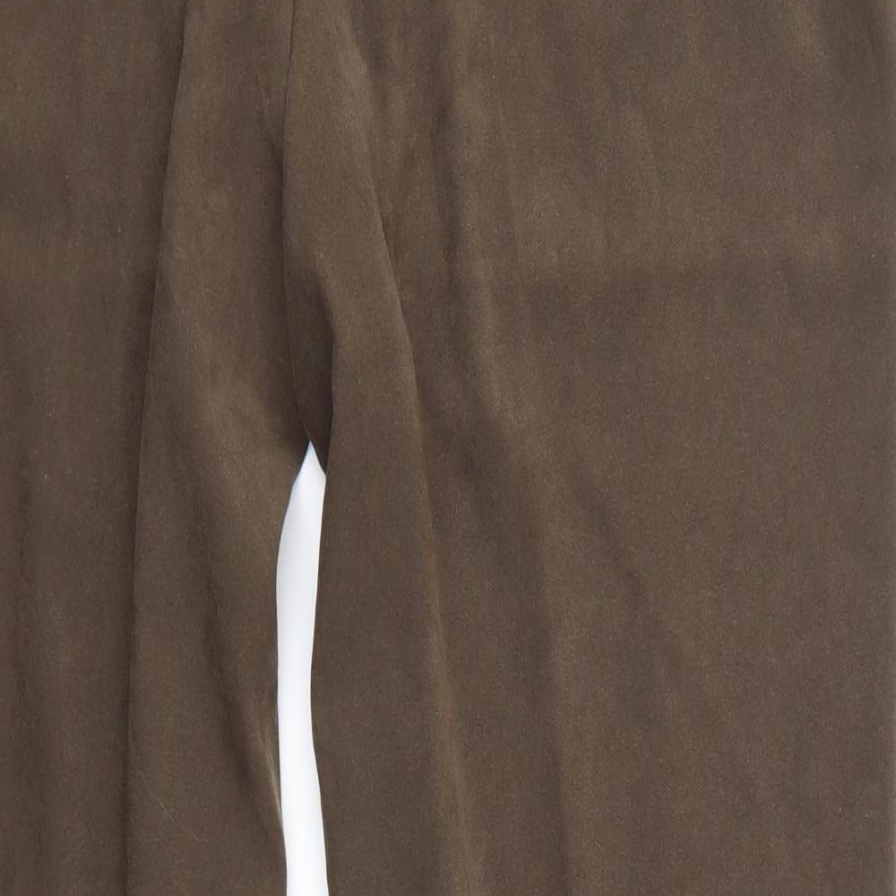 Womens UK Size 16 Casual Comfort Regular Fit Dress Pants Green Trousers