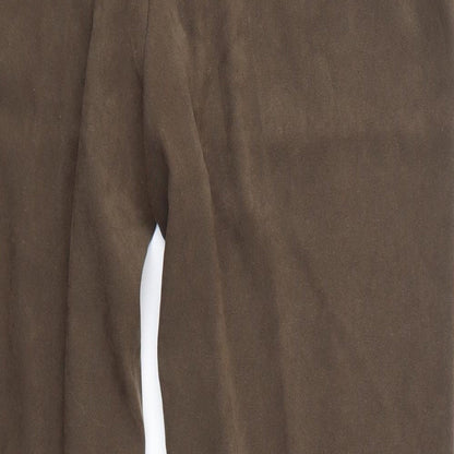 Womens UK Size 16 Casual Comfort Regular Fit Dress Pants Green Trousers