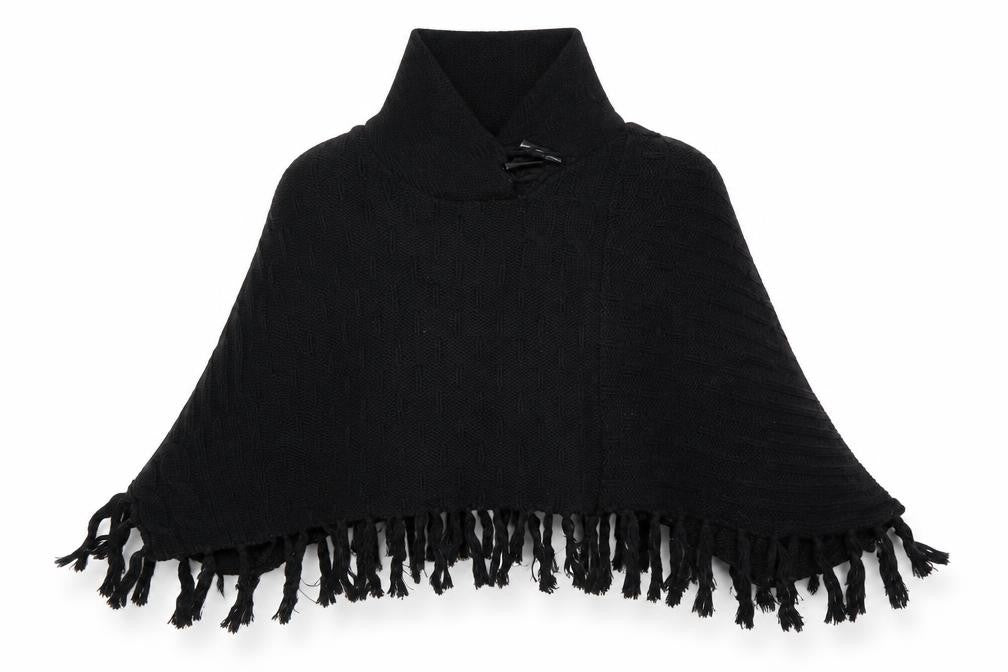 Front view of b. young women’s black shrug jumper one size