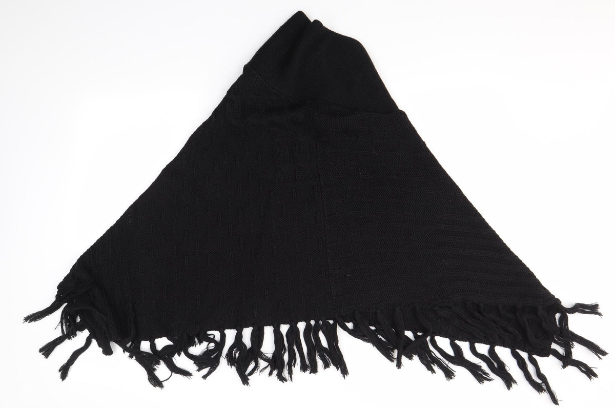 Back view of b. young women’s black shrug jumper one size