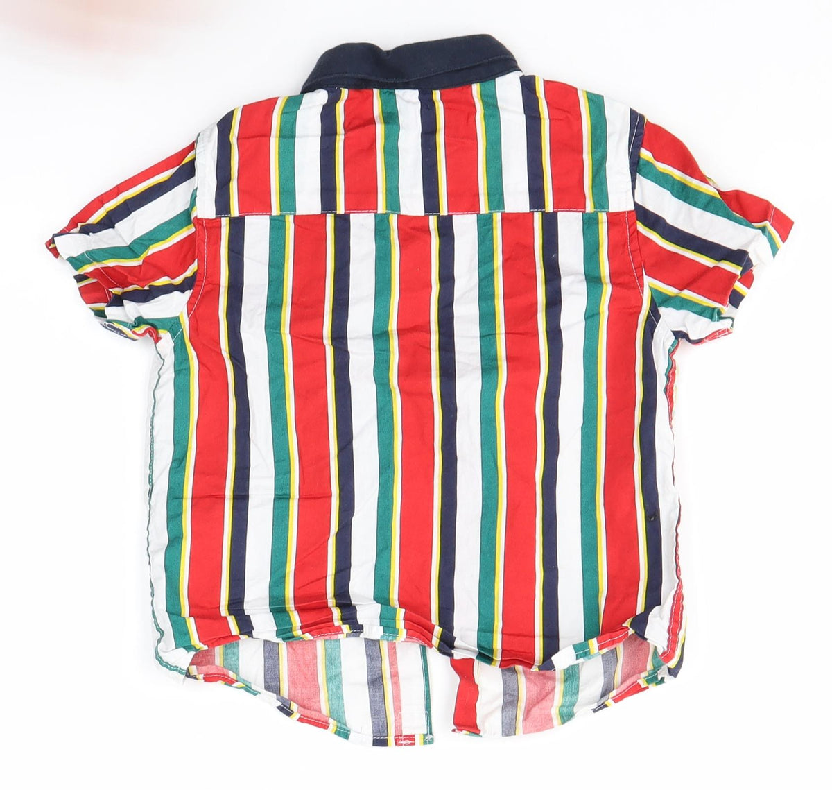 Back view of Next boys’ multicoloured striped basic button-up, size 2-3, years