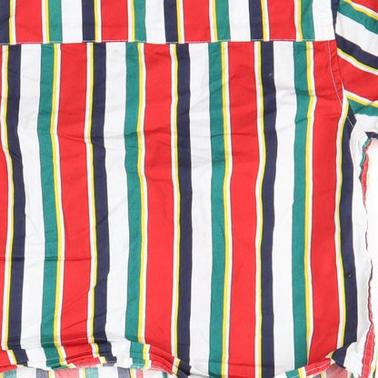 Brand and care label for Next boys’ multicoloured striped basic button-up, size 2-3, years
