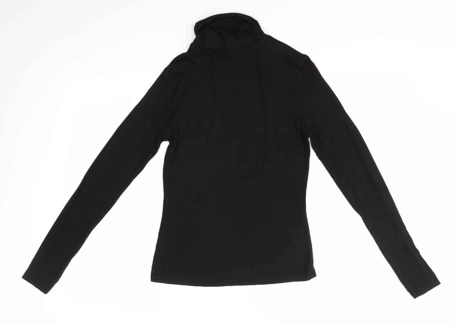 Womens UK Size 10 New Look Black Basic Blouse