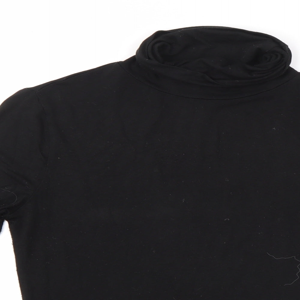 Womens UK Size 10 New Look Black Basic Blouse
