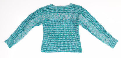 Miss Evie Girls Blue   Pullover Jumper Size 11-12 Years