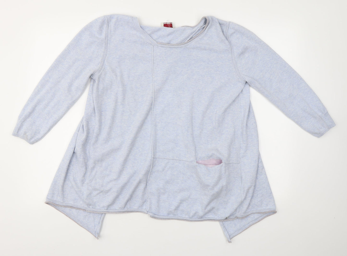 Womens UK Size 16 Wrap Blue Pullover Jumper