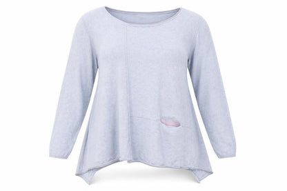 Womens UK Size 16 Wrap Blue Pullover Jumper