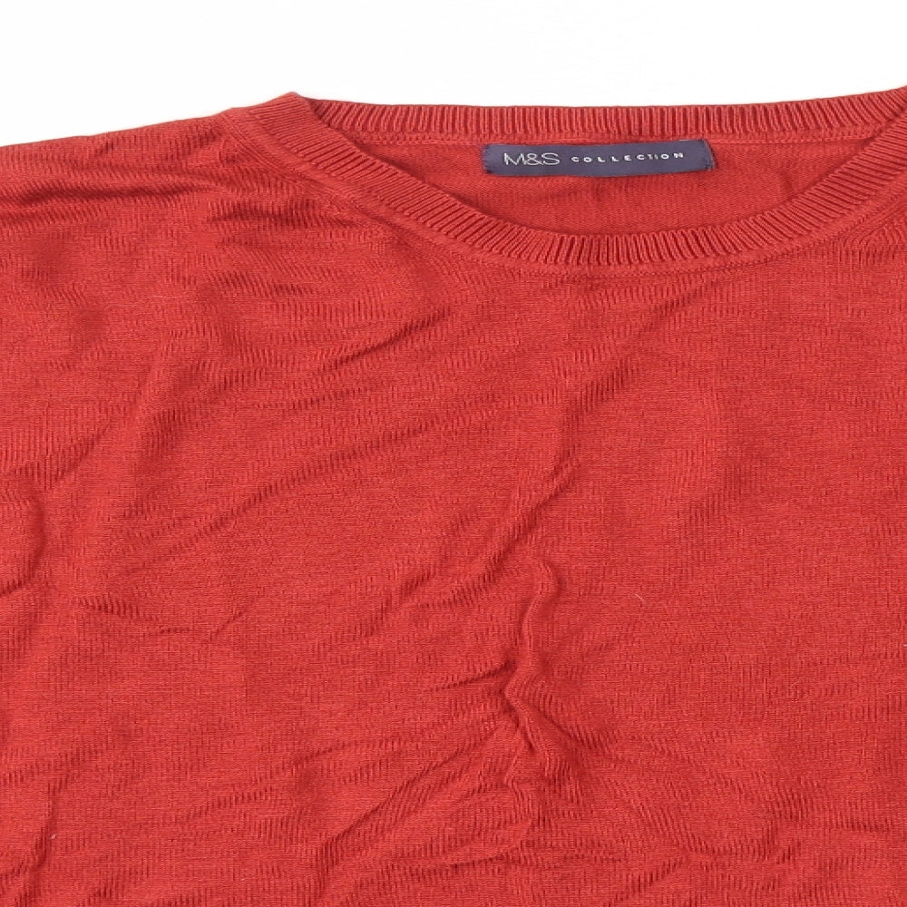 Womens UK Size 22 M&S Orange Pullover Jumper