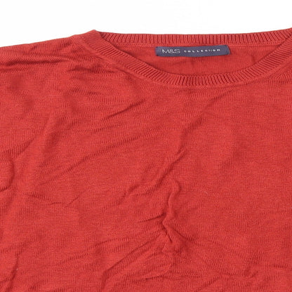 Womens UK Size 22 M&S Orange Pullover Jumper