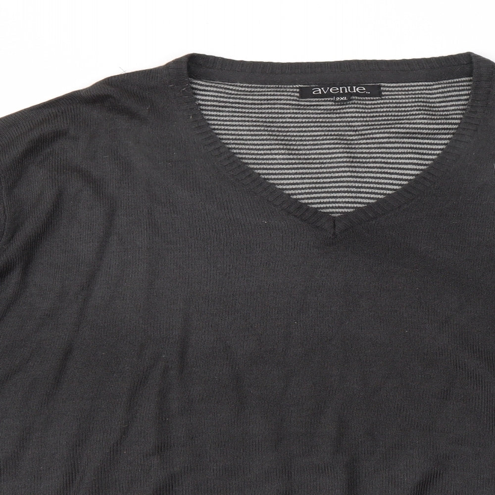 Avenue Mens Grey   Pullover Jumper Size 2XL