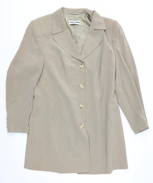 Gerry Weber Womens Brown   Overcoat Coat Size 18