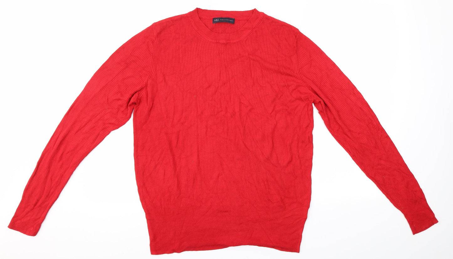 Womens UK Size 20 M&S Red Pullover Jumper