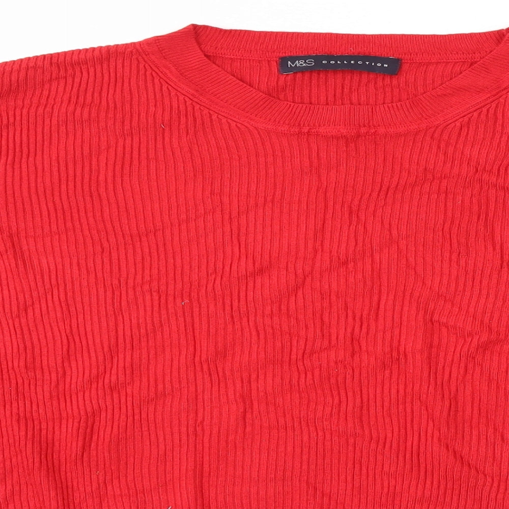 Womens UK Size 20 M&S Red Pullover Jumper