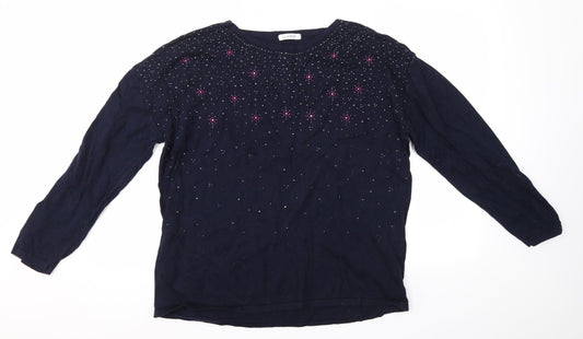 Womens UK Size 20 M&S Blue Pullover Jumper