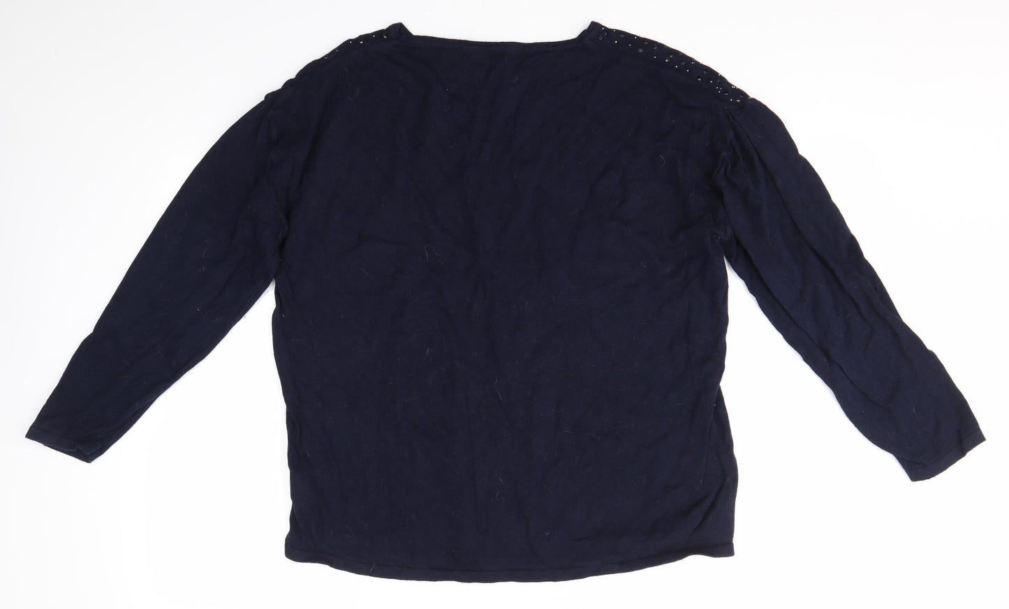 Womens UK Size 20 M&S Blue Pullover Jumper