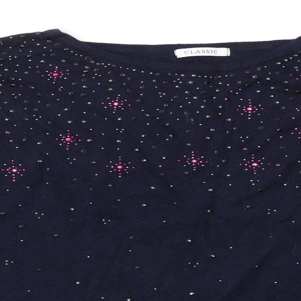 Womens UK Size 20 M&S Blue Pullover Jumper