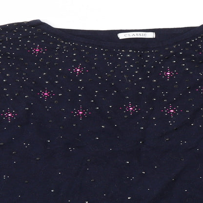 Womens UK Size 20 M&S Blue Pullover Jumper