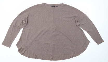 Womens UK Size 14 NEXT Brown Basic Blouse