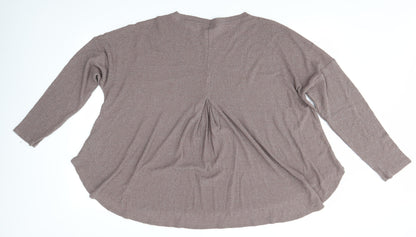 Womens UK Size 14 NEXT Brown Basic Blouse
