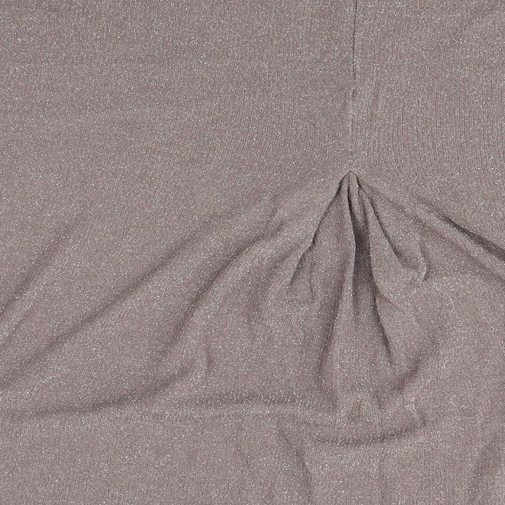 Womens UK Size 14 NEXT Brown Basic Blouse