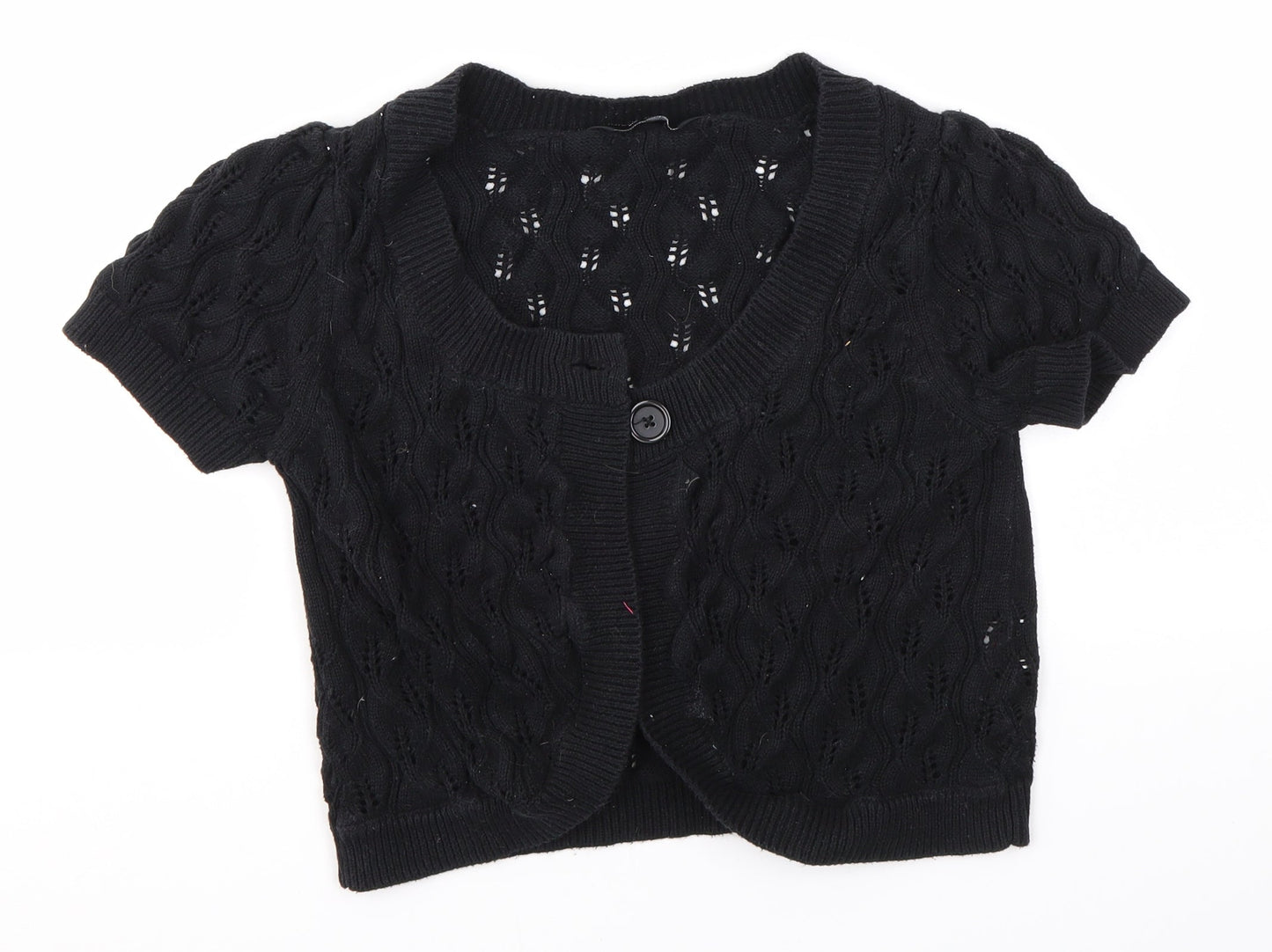 Womens UK Size 8 Dorothy Perkins Black Cardigan Jumper