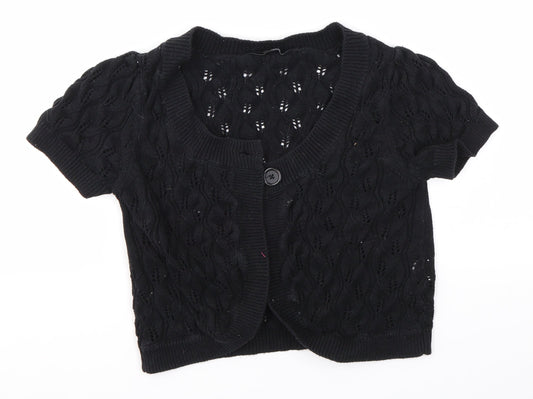 Womens UK Size 8 Dorothy Perkins Black Cardigan Jumper