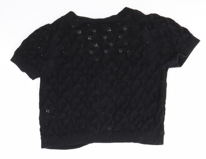 Womens UK Size 8 Dorothy Perkins Black Cardigan Jumper