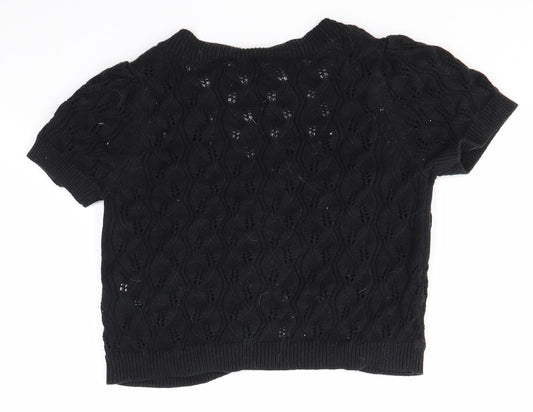Womens UK Size 8 Dorothy Perkins Black Cardigan Jumper