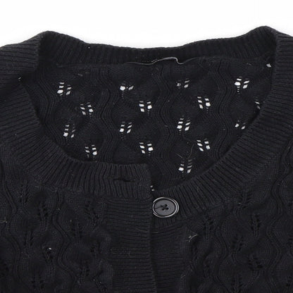 Womens UK Size 8 Dorothy Perkins Black Cardigan Jumper