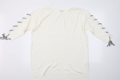 Womens UK Size 18 Soon White Pullover Jumper
