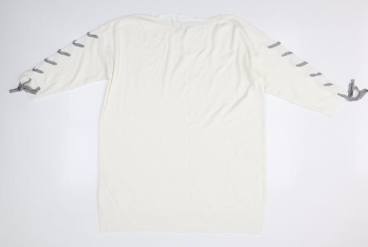 Womens UK Size 18 Soon White Pullover Jumper