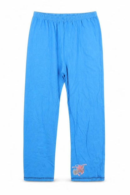 Front view of Preworn boys’ blue solid pyjama pants, size 9-10, years - spiderman
