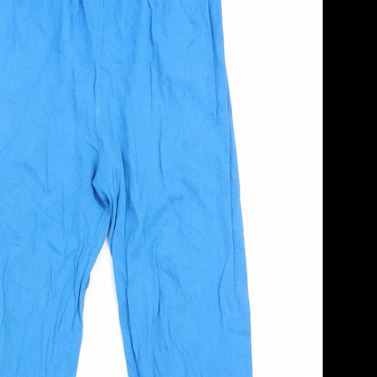 Preworn Boys Blue Solid   Pyjama Pants Size 9-10 Years  - Spiderman