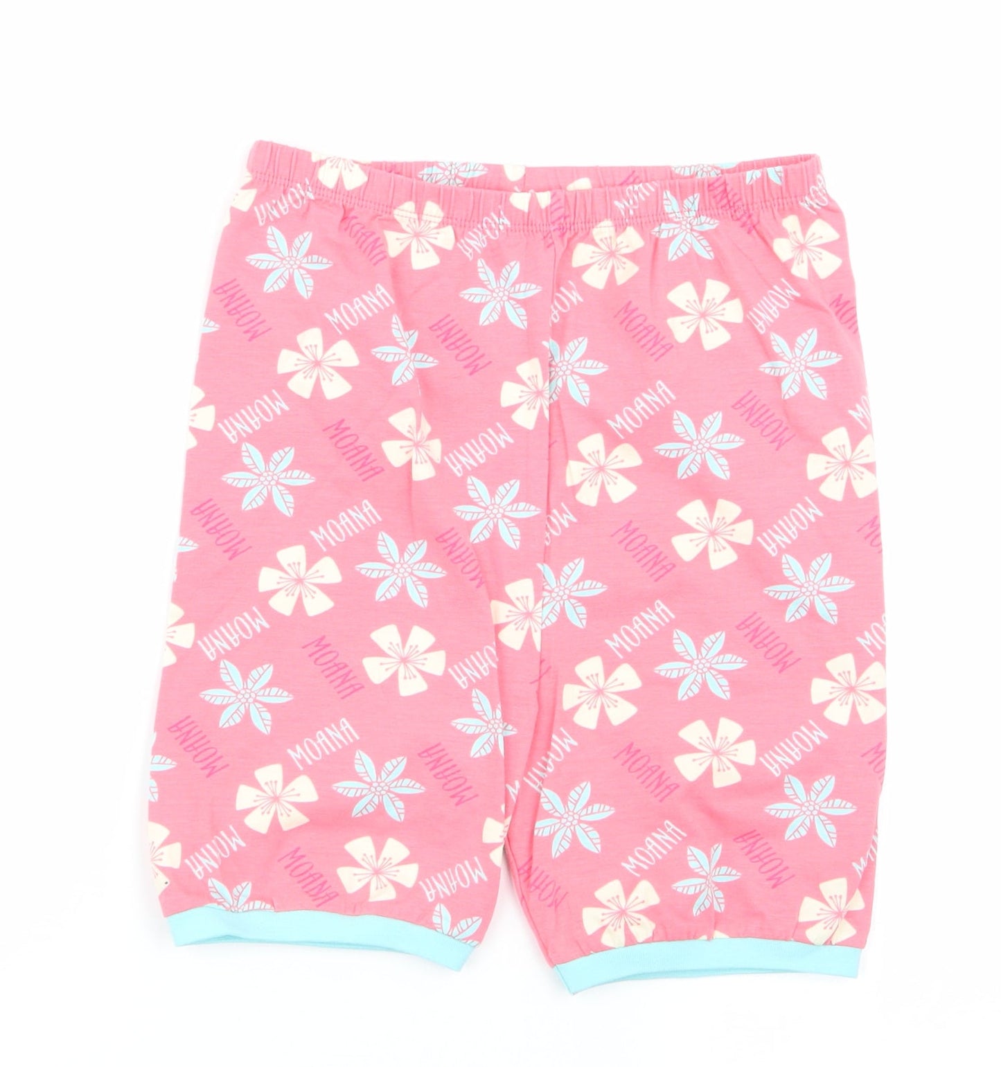 Character.Com Girls Pink Floral   Pyjama Pants Size 12 Years  - Blue Yellow Flowers