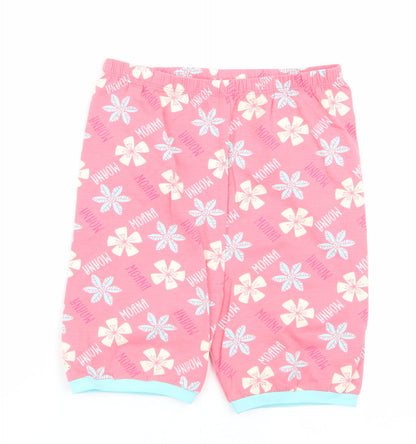 Character.Com Girls Pink Floral   Pyjama Pants Size 12 Years  - Blue Yellow Flowers