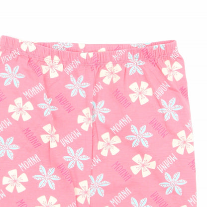 Character.Com Girls Pink Floral   Pyjama Pants Size 12 Years  - Blue Yellow Flowers
