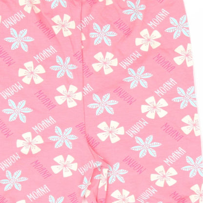 Character.Com Girls Pink Floral   Pyjama Pants Size 12 Years  - Blue Yellow Flowers
