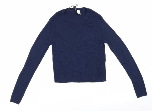 Womens UK Size 10 Divided Blue Pullover Jumper